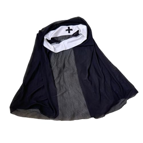 YIZITU Nonnenkostüm Kopfschmuck Hüte für Halloween Rollenspiel Stirnband Caps Spitze Kapellen Schleier Damen Gewohnheiten Hüte Nonne Hut YIZITU Nonnenkostüm Kopfschmuck Hüte für Halloween Rollenspiel Stirnband Caps Spitze Kapellen Schleier Damen Gewohnheiten Hüte Nonne Hut von YIZITU
