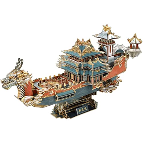 YJHAODM Spielzeuge Puzzles Hervorragende Qualität Puzzle Kreative 3D-Puzzles für Erwachsene Chinesische Wind-Drachenboot-Puzzles 3D-Puzzleteile Neu von YJHAODM