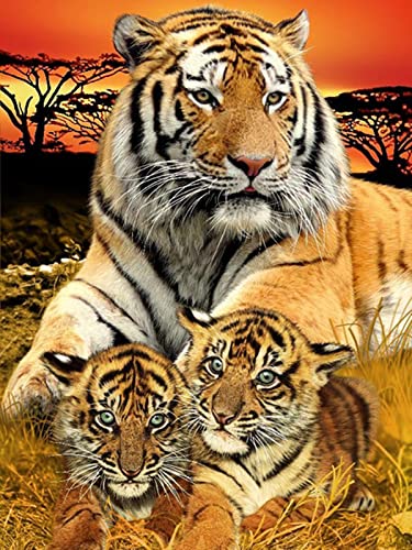 1500 Teile lustiges Puzzle, Tigermalerei, intellektuelle pädagogische kreative Hobby-Dekorationen, fertige Größe 87 × 57 cm von YJPZZG