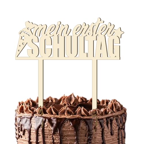 Cake Topper-mein erster schultag,Schulkind Holz Tortendeko, Party Deko Geschenkidee für Junge Mädchen Kinder Cake Topper-mein erster schultag,Schulkind Holz Tortendeko, Party Deko Geschenkidee für Junge Mädchen Kinder von YJSDDNTY