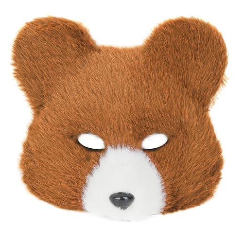 YJZQ Plüsch Bären Maske Realistische Tiermasken Süße Braunbärenmaske Atmungsaktive Cartoon Tiermaske Rollenspiel Requisiten für Halloween, Karneval, Mottopartys, Cosplay YJZQ Plüsch Bären Maske Realistische Tiermasken Süße Braunbärenmaske Atmungsaktive Cartoon Tiermaske Rollenspiel Requisiten für Halloween, Karneval, Mottopartys, Cosplay von YJZQ