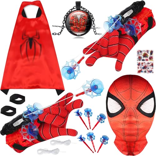 YKHSUAOU Spiderm Handschuhe, Spiderm Hero Handschuhe, Spiderm Launcher Handschuh, Superm Spider Launcher, Mit spiderm Maske, Geburtstagen, Weihnachten von YKHSUAOU