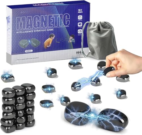 YKHSUAOU Tisch-Magnetspiel,Kampfschach Mit Magnetisch,Magnetisches Schachspiel,Pädagogisches Dame-Spiel, Puzzle Checkers Spiel, Tragbares Schachbrett-Party Für Familientreffen von YKHSUAOU