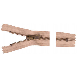 YKK Reißverschluss Messing antik 20cm 6mm Beige von YKK