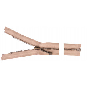 YKK Trennbarer Reißverschluss Antik Messing 25cm 4mm Beige von YKK