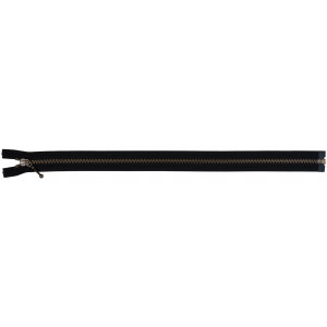 YKK trennbarer Reißverschluss Antik Messing Schwarz 45cm 6mm von YKK