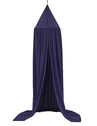 sensorisches Zelt， Prinzessin Bett Baldachin Baumwolle Bettwäsche Runde Kuppel Kinderzimmer Dekorationen Spielen Lesen Zelte(Royal Blue) von YKMYXZ