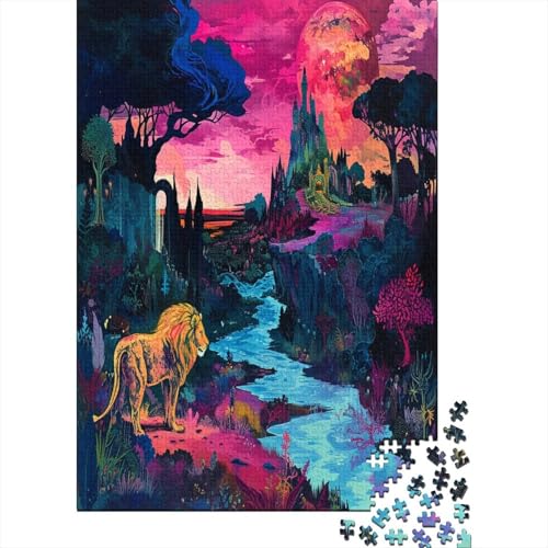 Löwe Klassische Puzzles Puzzles 1000 Teile Für Erwachsene Puzzle Spielzeug Puzzle Einzigartige Geschenk Puzzleteile Tierpuzzle Für Die Familienspielsammlung Home Decor 1000pcs (75x50cm) von YKSDLFDUI