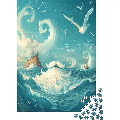 Möwe Waves Puzzle 1000 Teile,für Erwachsene, Impossible Puzzle,farbenfrohes Legespiel,GesKükenlichkeitsspiel Für Die Ganze Familie,Erwachsenenpuzzle Puzzel 1000pcs (75x50cm) von YKSDLFDUI