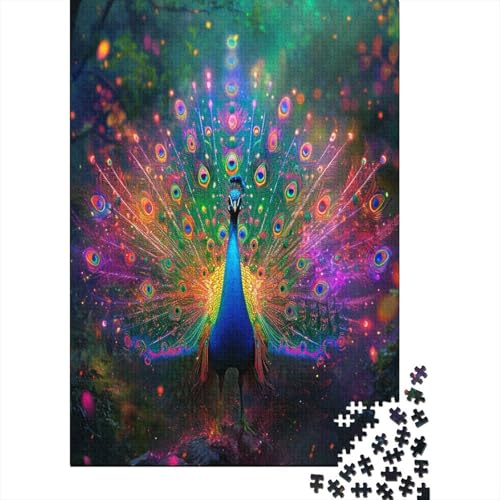 Pfau Puzzle 1000 Teile Erwachsener Kniffel Spaß Für Die Ganze Familie - Abwechslungsreiche 1000 Puzzleteilige Motive Puzzlespiel Erwachsene, Puzzel 1000pcs (75x50cm) von YKSDLFDUI