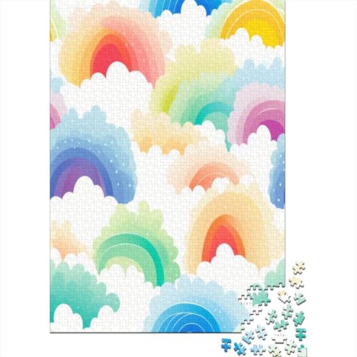 Regenbogen Puzzle 1000 Teile,für Erwachsene, Impossible Puzzle,farbenfrohes Legespiel,GesKükenlichkeitsspiel Für Die Ganze Familie,Erwachsenenpuzzle Puzzel 1000pcs (75x50cm) von YKSDLFDUI