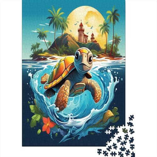 Schildkröte Puzzle 1000 Teile,Puzzle Für Erwachsene, Impossible Puzzle,Puzzle 1000 Puzzle Home DekoRatteion Puzzle,Erwachsenenpuzzle Puzzel 1000pcs (75x50cm) von YKSDLFDUI