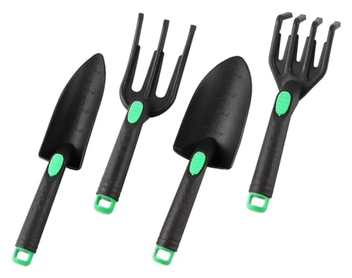 YKYKY Gartengeräte for Umpflanzen, 4-teiliges Robustes Gartengeräte-Set, Garten-Handwerkzeuge, multifunktionales tragbares Gartengeräte-Set, Gartengeschenke for Frauen und Männer von YKYKY