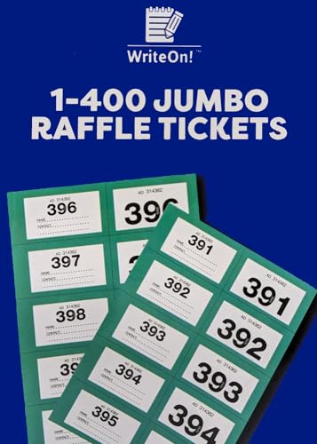 YLAB Tombola-Lose Jumbo Extra Large 1.400 Garderobentickets Grün von YLAB