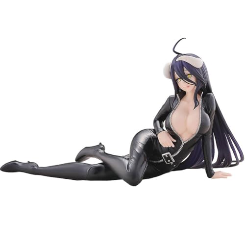 YLEAFUN Albedo Figur Anime Girl Schwarze Lederjacke in Liegeposition Figuren, 18 cm, Actionfigur für Fans, Schreibtischdekoration, Sammlerstück YLEAFUN Albedo Figur Anime Girl Schwarze Lederjacke in Liegeposition Figuren, 18 cm, Actionfigur für Fans, Schreibtischdekoration, Sammlerstück von YLEAFUN