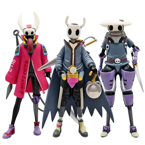 YLEAFUN Anime-Spiel Hollow Silksong Figur Figur Quirrel 3PCS Modell PVC Mechanischer Stil Stehhaltung Modell Statue 16 cm YLEAFUN Anime-Spiel Hollow Silksong Figur Figur Quirrel 3PCS Modell PVC Mechanischer Stil Stehhaltung Modell Statue 16 cm von YLEAFUN