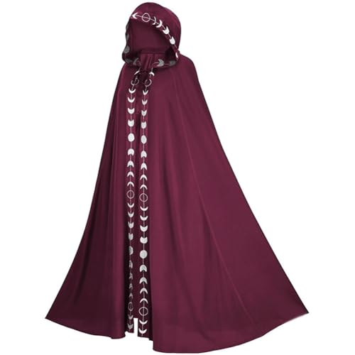 YLEAFUN Halloween Kapuzenumhang Cos-KostüM Mittelalterlicher Aufdruck Cape Stil Karneval Cosplay KostüM YLEAFUN Halloween Kapuzenumhang Cos-KostüM Mittelalterlicher Aufdruck Cape Stil Karneval Cosplay KostüM von YLEAFUN