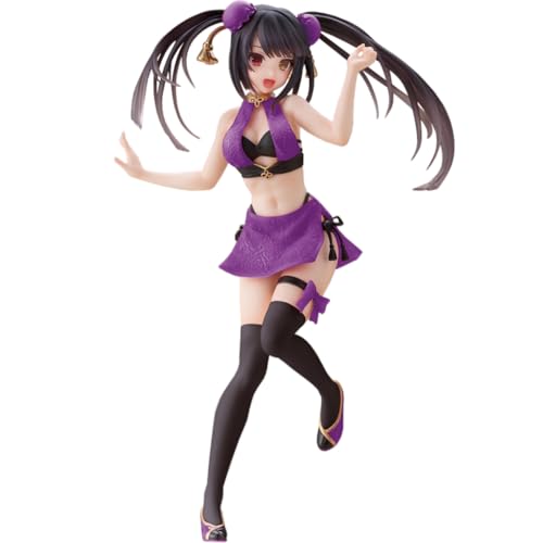 YLEAFUN Tokisaki Kurumi Figur Anime Girl Badeanzug Version Modell Figuren Charakter Skulptur 20cm PVC Statue Desktop Dekoration Collection von YLEAFUN