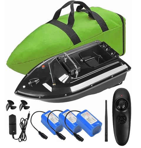 YLLLLY Futterboot,12000mah Batterien mit großer Kapazität futterboot,500m Fernbedienung,1,5kg Ladetrichter.Wind- und wellenfest,mit Handtasche. Geben Sie andere kleine Geschenke.fishlpwe3 von YLLLLY