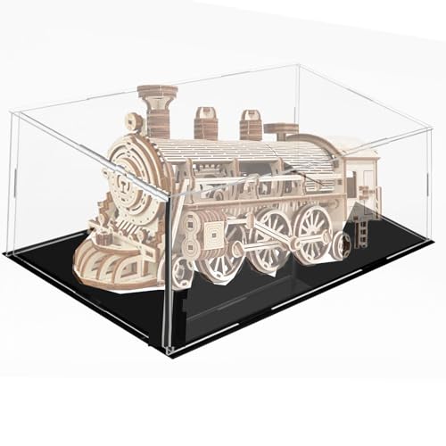 3D-Holzpuzzle, Zahnrad-Dampflok-Holzmontage Modell, Demontage Handgefertigtes Gebäudemodell, Für Kinder Geschenk Home Decor,B von YLME