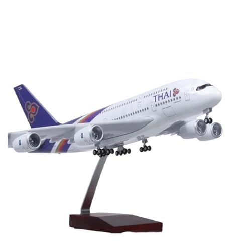 Metallflugzeugmodell Druckguss 1:160 Modell Für Flugzeuge Airbus A380 Thai LED-Licht Druckgussmaschine Enthusiasten Modellflugzeuge Sammlung Display Sammeln Oder Verschenken(No Light) von YLQERZ