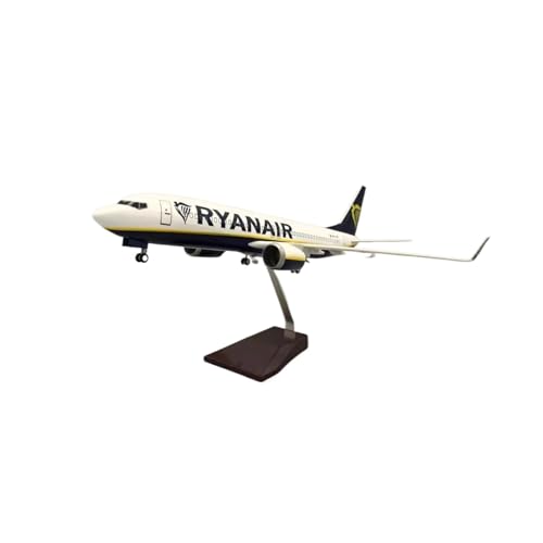 YLQERZ Metallflugzeugmodell Druckguss 1:85 Skala Für 47 cm 737 Flugzeugmodell Ryanair Ireland B737-800 Flugzeugmodell Die-Cast-Harzflugzeug Mit LED-Leuchten Sammeln Oder Verschenken(No loght) von YLQERZ