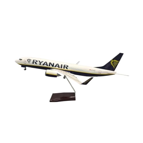 Metallflugzeugmodell Druckguss 1:85 Skala Für 47 cm 737 Flugzeugmodell Ryanair Ireland B737-800 Flugzeugmodell Die-Cast-Harzflugzeug Mit LED-Leuchten Sammeln Oder Verschenken(with Light) von YLQERZ