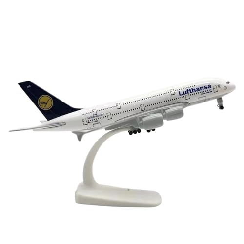 Metallflugzeugmodell Druckguss 20CM Für Metall Flugzeug Modell Lufthansa 380 Flugzeug Modelle Legierung Material Mit Fahrwerk Räder Spielzeug Display Sammeln Oder Verschenken von YLQERZ