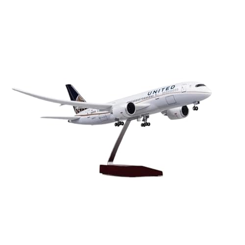 Metallflugzeugmodell Druckguss 43 cm 1: 130 Skala Für 787 Jet B787 Flugzeuge Modell Der-Cast-Harz-Flugzeug-Ornament Mit LED-Leuchten Sammeldisplays Sammeln Oder Verschenken(with Light) von YLQERZ