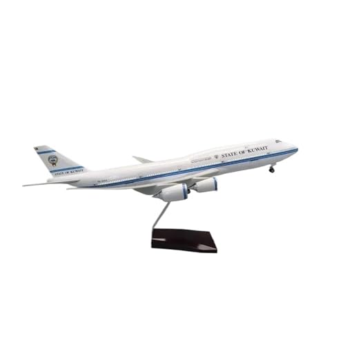 Metallflugzeugmodell Druckguss 47CM Für B747 Kuwaiti Flugzeug Modell Diecast Flugzeug Modell Maschine Gesammelt Luftfahrt Flugzeuge Wohnkultur Modell Sammeln Oder Verschenken(with Light) von YLQERZ