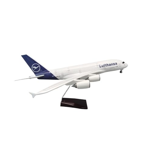 Metallflugzeugmodell Druckguss 47CM Für Lufthansa A380 Licht Flugzeug Sammlung Display Flugzeug Spielzeug Desktop Display Dekorationen Flugzeuge Sammeln Oder Verschenken(No lamp) von YLQERZ