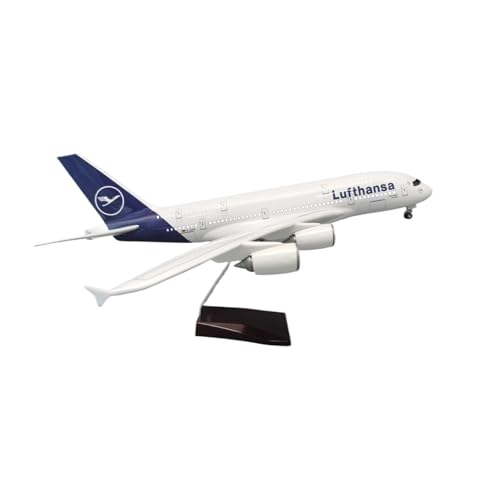 Metallflugzeugmodell Druckguss 47CM Für Lufthansa A380 Licht Harz Flugzeug Sammlung Display Flugzeug Spielzeug Für Sammeln Und Anzeigen Sammeln Oder Verschenken(No lamp) von YLQERZ