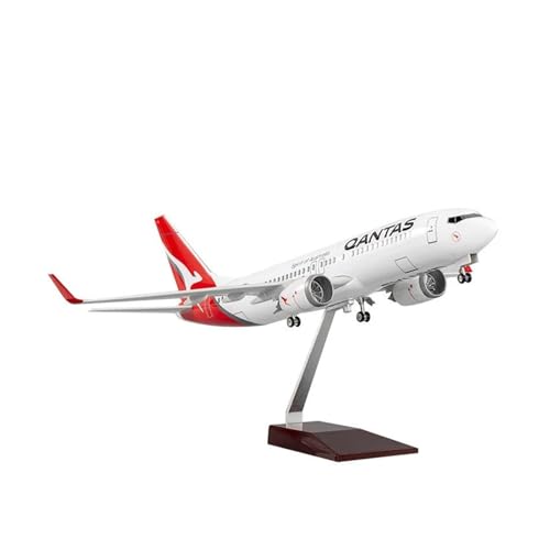 Metallflugzeugmodell Druckguss 47CM Für Qantas B737 Australien Flugzeug Modell Flugzeug Harz Miniatur Flugzeug Desktop Display Luftfahrt Enthusiasten Sammeln Oder Verschenken(No Light) von YLQERZ