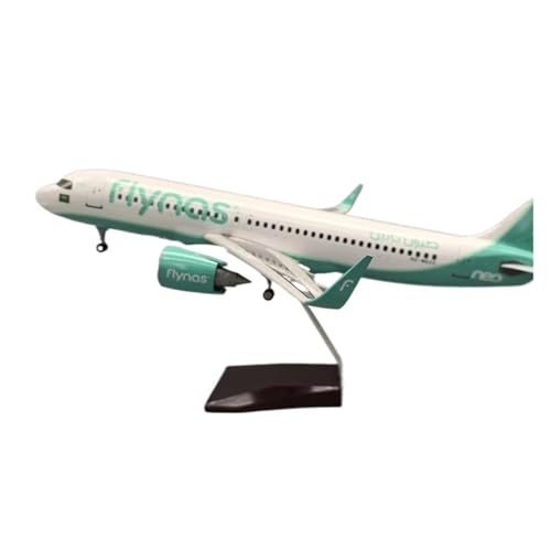 Metallflugzeugmodell Druckguss Souvenir-Flugzeugspielzeug Im Maßstab 1:80 Für Saudi NAS A320neo Flynas 47 cm Flugzeug Airbus Flugzeugmodell Druckguss Sammeln Oder Verschenken(No lamp) von YLQERZ