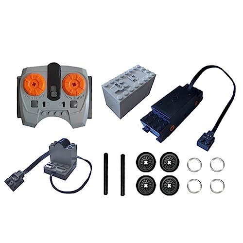 YLtremker Technik Power Functions Set, Technik Zug Fernbedienung Motor Kit Zug Refit Zubehör Set Klemmbausteine Kompatibel mit 10254 (Set D) von YLtremker