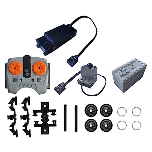 YLtremker Technik Power Functions Set, Technik Zug Fernbedienung Motor Kit Zug Refit Zubehör Set Klemmbausteine Kompatibel mit 10254 (Set E) von YLtremker