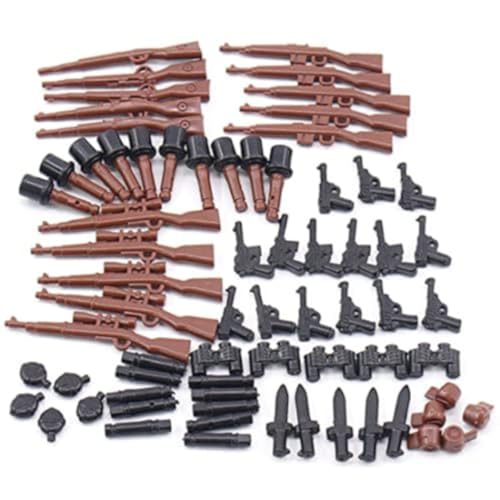 YLtremker 70 Teile WW2 Militär Waffen Baustein Militär Minifiguren Soldaten Waffen Kit Klemmbausteine von YLtremker