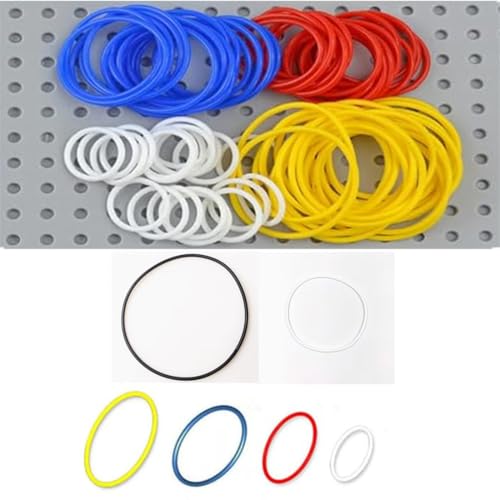 YLtremker Technik 2x2 3x3 4x4 5x5 6x6 7x7 Gummibänder Set, 60 Teile Technical Parts Ersatzteile Gummiband Klemmbausteine Kompatibel mit 85543 85544 85545 85546 von YLtremker