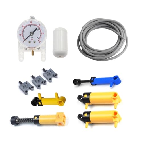 YLtremker Technik Pneumatik Ersatzteile Set, Technik Zylinder Erweiterungsset, Technik Pneumatik Teile Pack Pneumatikzylinder Klemmbausteine Education Set von YLtremker