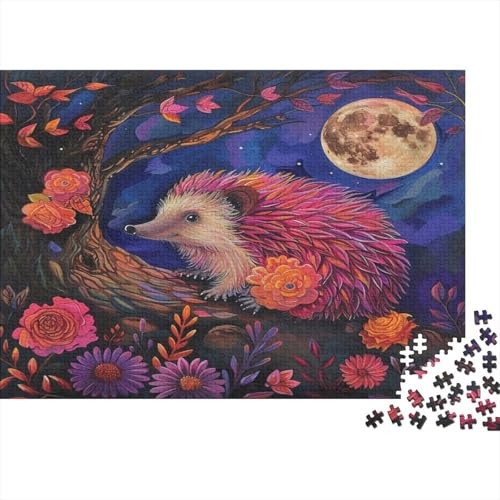 Igel 1000 Stück Puzzles Für Erwachsene Teenager Stress Abbauen Familien-Puzzlespiel Mit Poster in 1000-teiliges Puzzle Kinder Lernspiel Spielzeug Geschenk Puzzel 1000pcs (75x50cm) von YMWANJUN