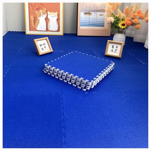 16 StückIneinandergreifen-Teppichfliesen Zum Schaumstoff,12x12x0,4 Zoll Quadratische Puzzle-Schaumstoff-Bodenmatte,DIY-weiche Schaumstoff-Spielmattenfliesen Für Alle Jahreszeiten(Color:Dunkelblau) von YMXBHN
