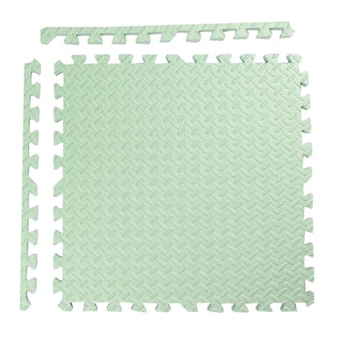 20 Stück 30 X 30 cm Schaumstoff-Puzzle-Bodenmatte,Quadratische Ineinandergreifende Spielmatten, Schaumstofffliesen,rutschfeste Textur-Schaumstoffpolsterung Für Heim-Fitnessstudio(Color:grün) von YMXBHN