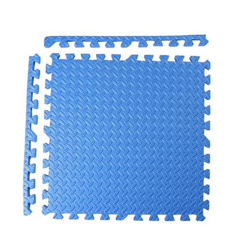 Eva-Puzzle-Schaumstoffmatte 16 Fliesen Ineinandergreifende Schaumstoff-Bodenfliesen 12 X 12 Zoll Quadratische Weiche Schaumstoff-Spielmatte, Für Heim-Fitnessgeräte(Color:Blau) von YMXBHN