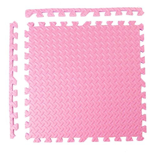 Eva-Puzzle-Schaumstoffmatte 16 Fliesen Ineinandergreifende Schaumstoff-Bodenfliesen 12 X 12 Zoll Quadratische Weiche Schaumstoff-Spielmatte, Für Heim-Fitnessgeräte(Color:Pink2) von YMXBHN