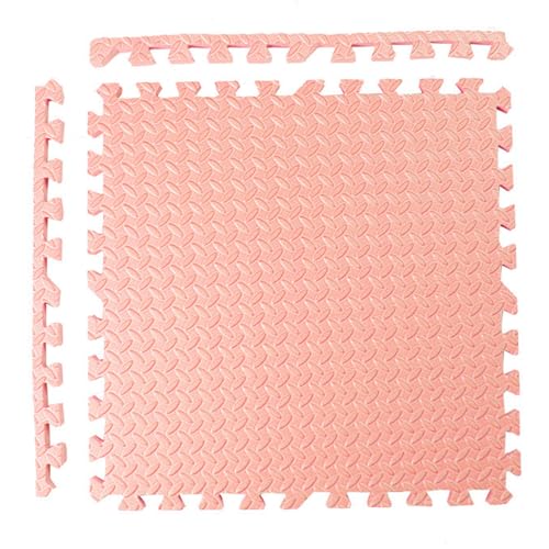 Eva-Puzzle-Schaumstoffmatte 16 Fliesen Ineinandergreifende Schaumstoff-Bodenfliesen 12 X 12 Zoll Quadratische Weiche Schaumstoff-Spielmatte, Für Heim-Fitnessgeräte(Color:pink1) von YMXBHN