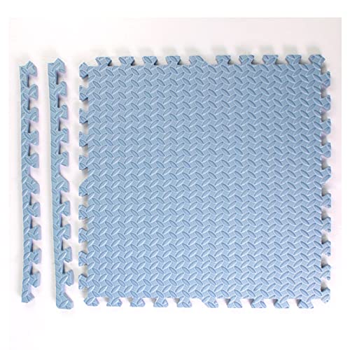 Puzzle-Spielmatte Für Den Boden,40 Stück 12 Zoll Ineinandergreifende Schaumstoff-Bodenfliesen,Quadratische Eva-Schaumstoff-Bodenmatte, 1 Zoll Dick(Color:Blaugrau) von YMXBHN