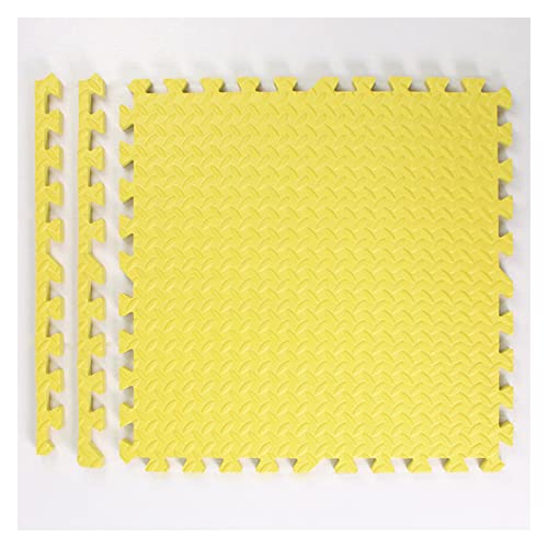 Puzzle-Spielmatte Für Den Boden,40 Stück 12 Zoll Ineinandergreifende Schaumstoff-Bodenfliesen,Quadratische Eva-Schaumstoff-Bodenmatte, 1 Zoll Dick(Color:Gelb) von YMXBHN