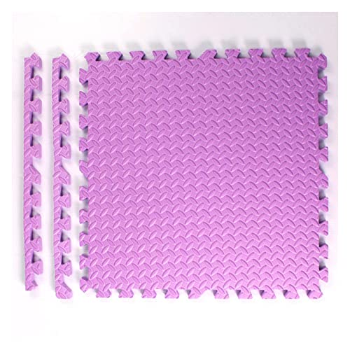 Puzzle-Spielmatte Für Den Boden,40 Stück 12 Zoll Ineinandergreifende Schaumstoff-Bodenfliesen,Quadratische Eva-Schaumstoff-Bodenmatte, 1 Zoll Dick(Color:Lila) von YMXBHN