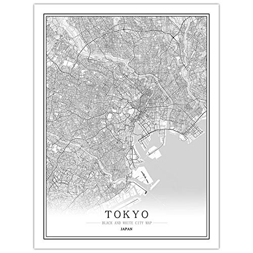 1000 Teile Holzpuzzle Für Erwachsene,Tokyo Japan Urban Puzzles Aus Holz, Klassisches Schwarz-Weiß-Karten-Puzzle-Board, Unmögliche Premium-Puzzles, Geschicklichkeitsspielzeug Für Die Ganze Familie von YMXCNM