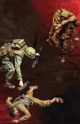 YNFLXSWG 1/35 Vietnamkrieg US-Soldat Bausatz aus Resin Unbemalt und unmontiert Figur aus Resin Modellbausatz (4 Figuren) //o9n6X3 von YNFLXSWG